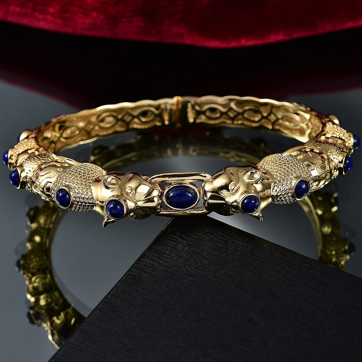Designer Inspired - Lapis Lazuli Bangle (Size - 7.5) 8221255 2