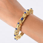 Designer Inspired - Lapis Lazuli Bangle (Size - 7.5)_8221255_2