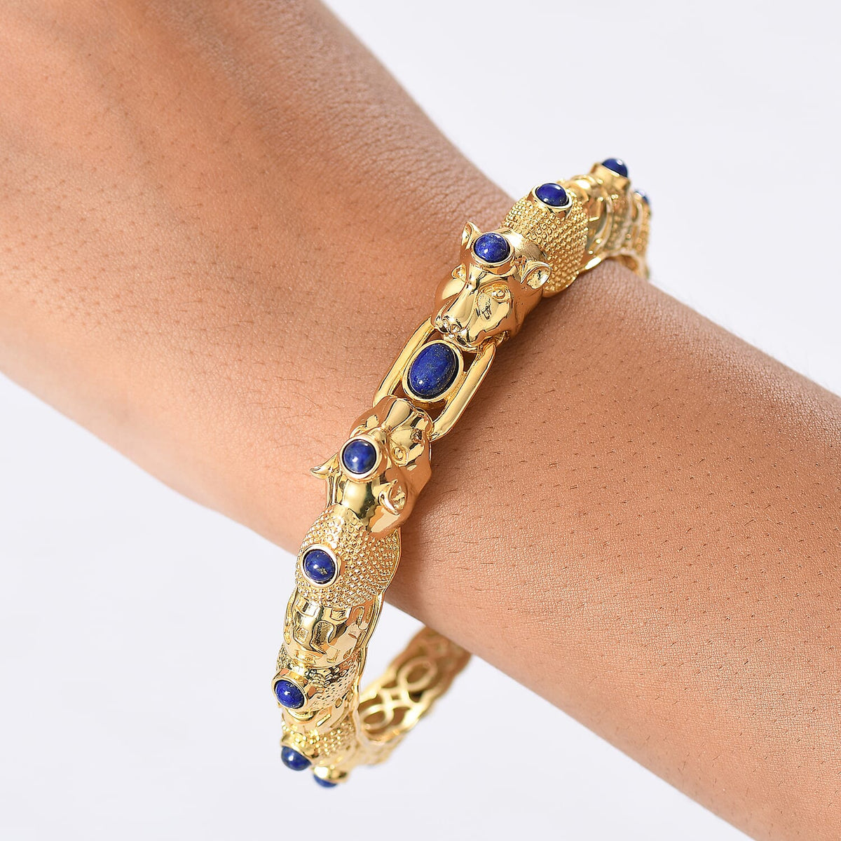 Designer Inspired - Lapis Lazuli Bangle (Size - 7.5) 8221255 3