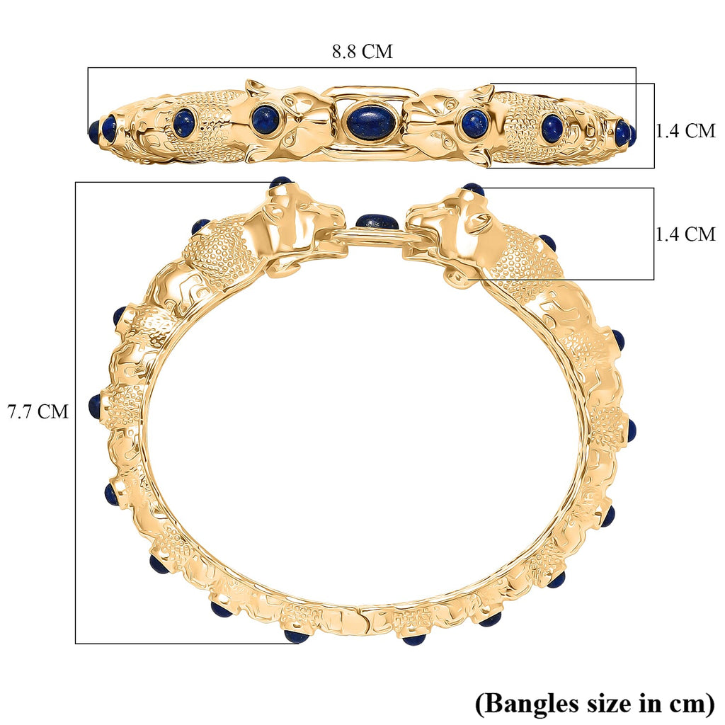 Designer Inspired - Lapis Lazuli Bangle (Size - 7.5)_8221255_5
