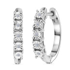 Natural White Diamond Hoop Earring in Platinum Overlay Sterling Silver_8221521