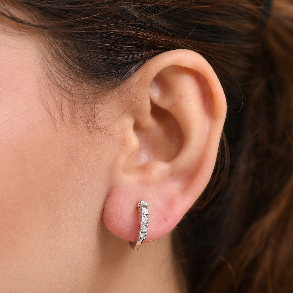Natural White Diamond Hoop Earring in Platinum Overlay Sterling Silver_8221521_2