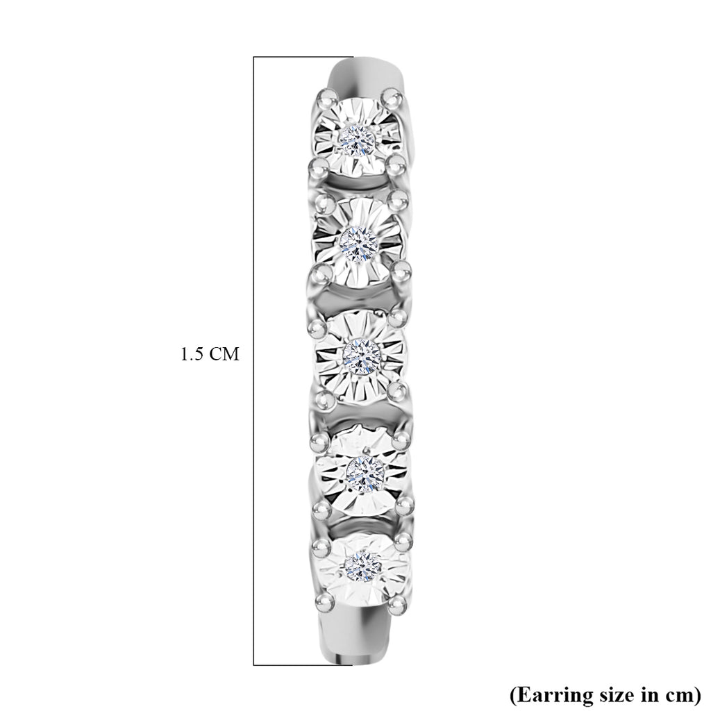 Natural White Diamond Hoop Earring in Platinum Overlay Sterling Silver_8221521_4