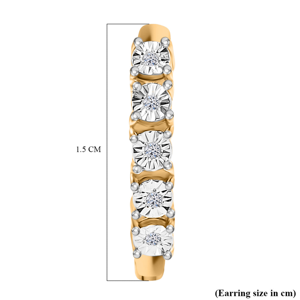 Natural White Diamond Full Hoop Earring in Yellow Gold Overlay Sterling Silver_8221522_4