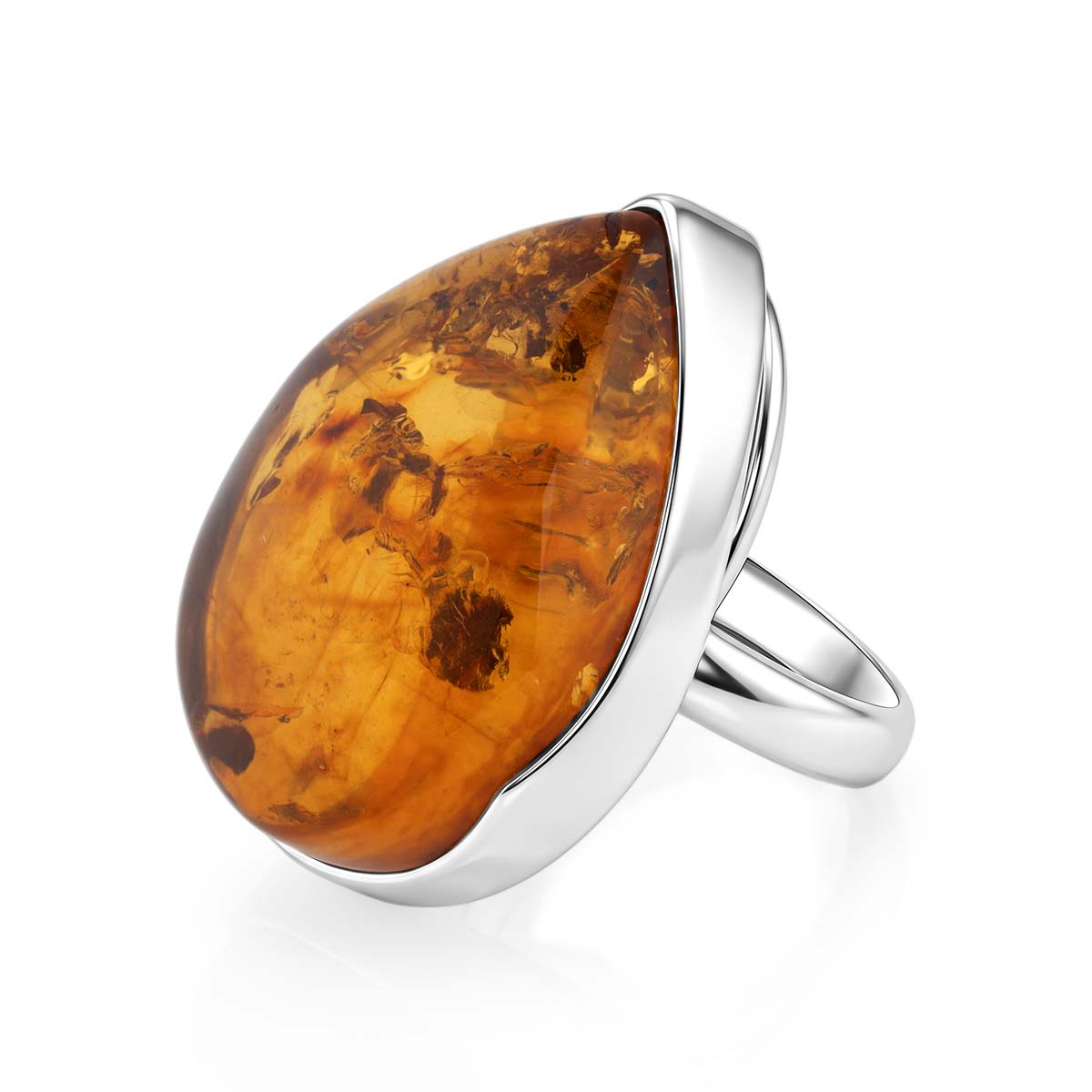 Amber Ring Sterling Silver 20.00 Ct, Silver Wt. 10.50 Gms. 8224014 1