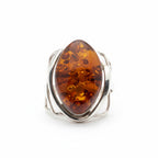 Amber Ring Sterling Silver 16.00 Ct, Silver Wt. 10.00 Gms._8224020