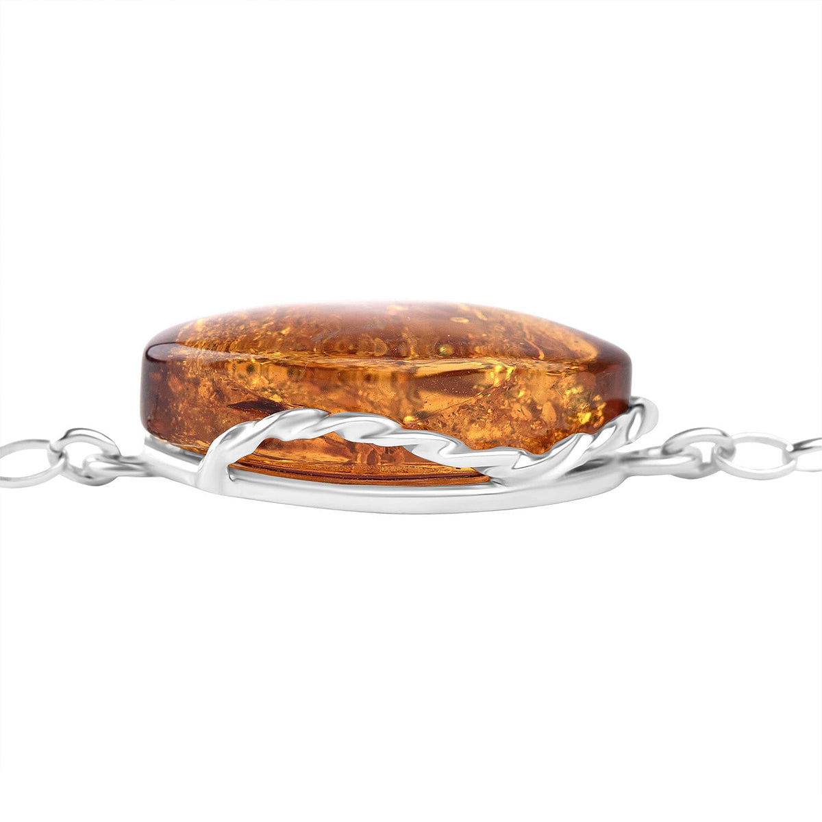 Amber Chain Bracelet (Size - 8) in Sterling Silver 22.50 Ct. V32522602 1