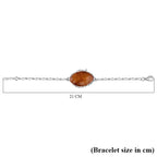 Amber Chain Bracelet (Size - 8) in Sterling Silver 22.50 Ct._8224025_3