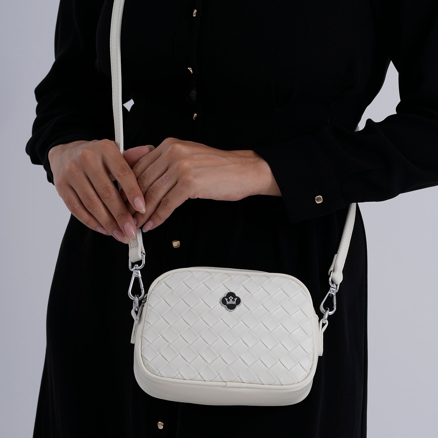 BIG Genuine leather Crossbody Bag  - White 8224176 2