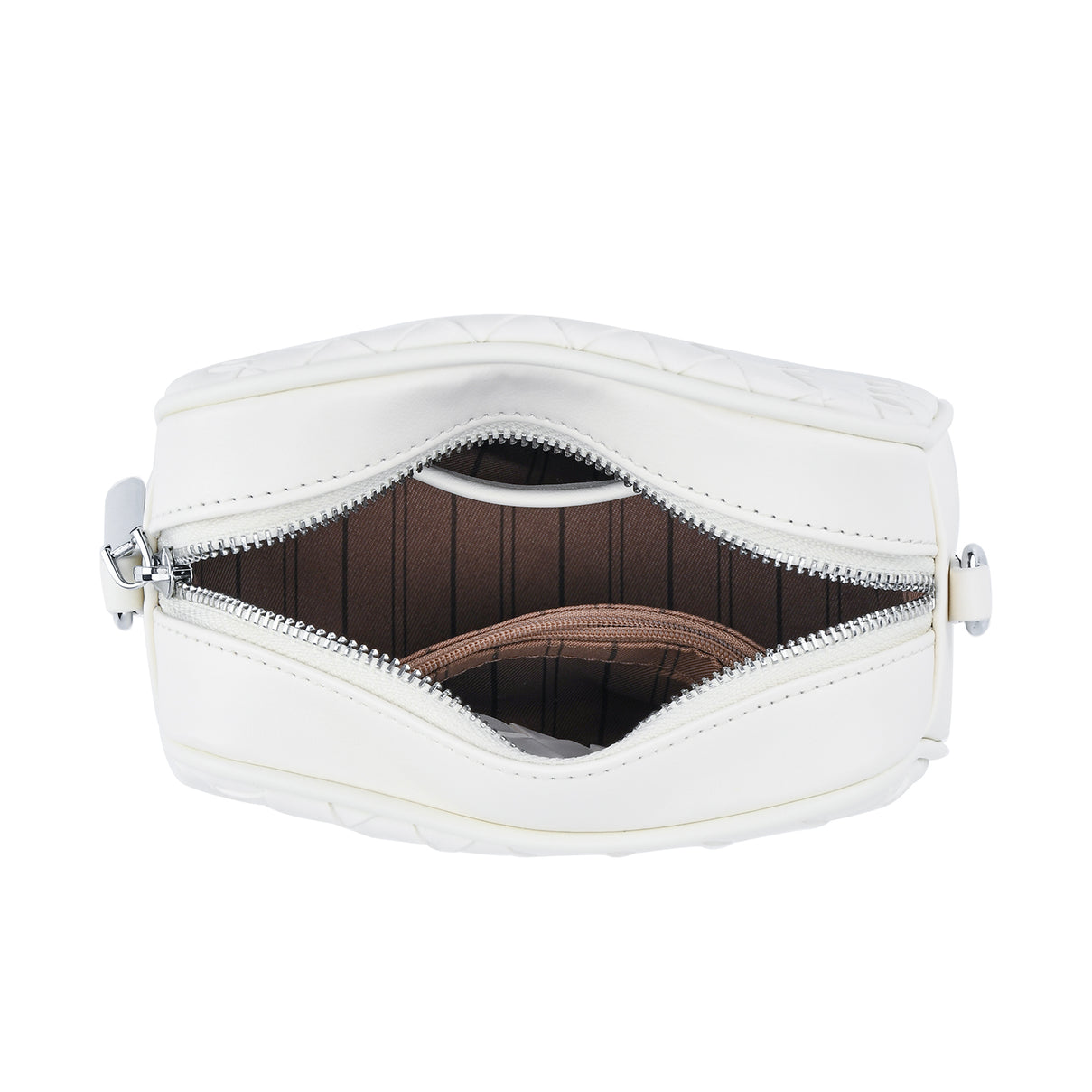 BIG Genuine leather Crossbody Bag  - White 8224176 4