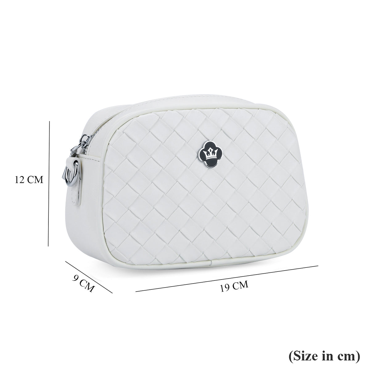 BIG Genuine leather Crossbody Bag  - White 8224176 6