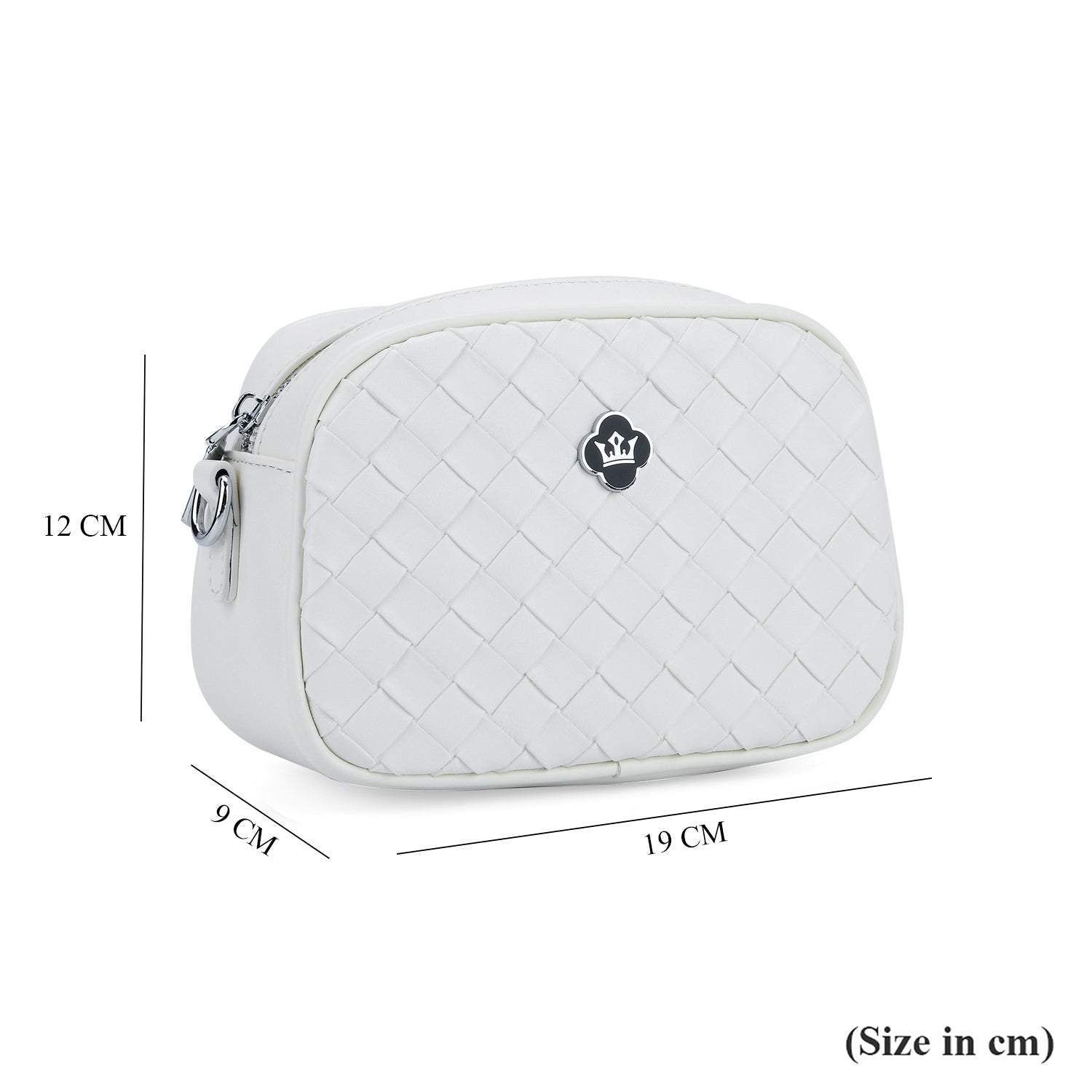 BIG Genuine leather Crossbody Bag  - White 8224176 6