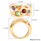 EverTrue - African Amethyst & Multi Gemstones Ring in Yellow Gold Tone 2.14 Ct._8224197_5