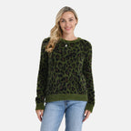 La Marey Leopard Print Jumper (Size XL, 20 to 22) - Green_8225694