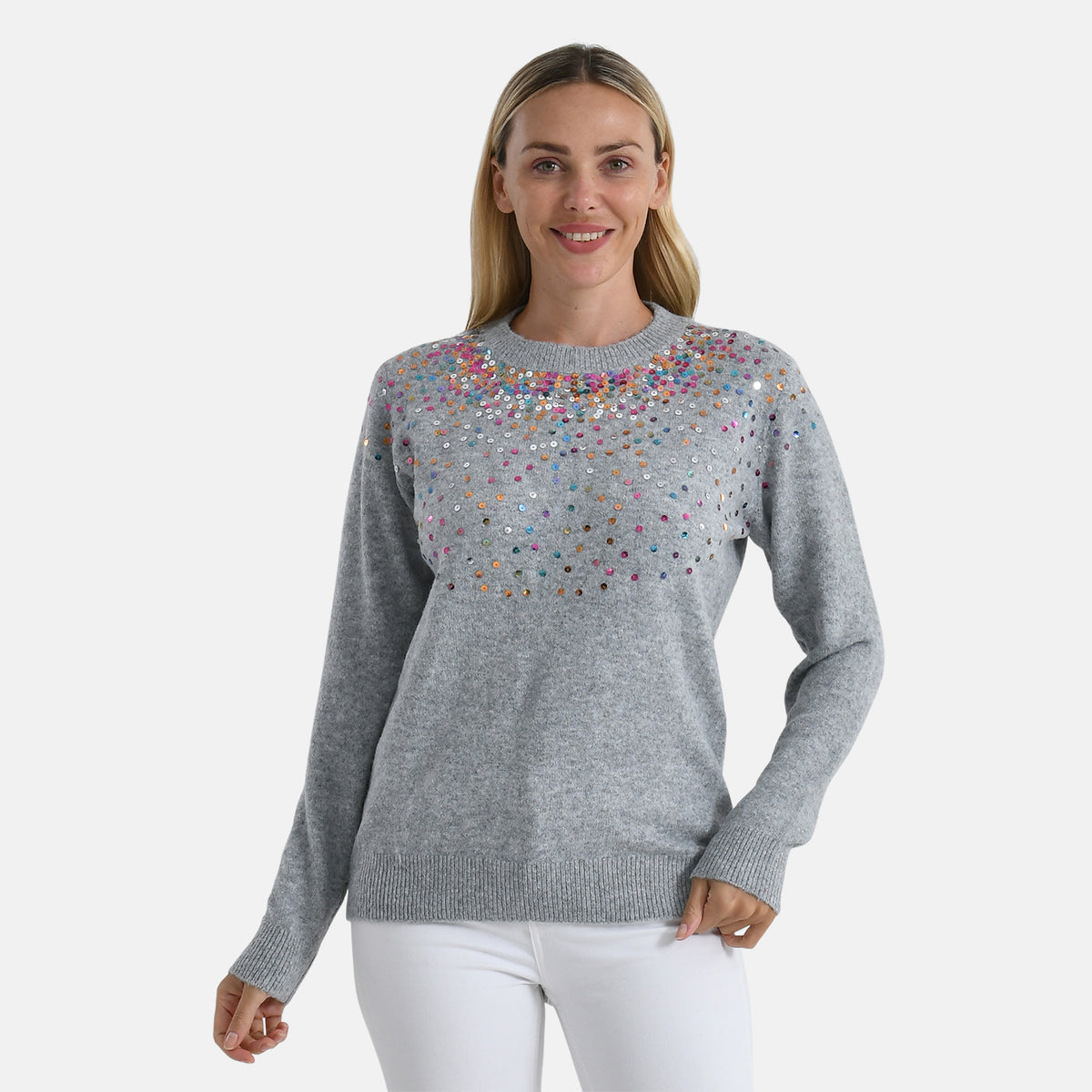 La Marey Sequined Jumper (Size - XL, 20-22) - Grey 8225736 0