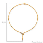 Luxuriant Lab Grown Diamond (SI-GH) Necklace (Size 20) in 18K Vermeil Yellow Gold Plated Sterling Silver, Silver Wt. 23.34 Gms.