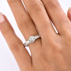 Luxuriant Lab Grown Diamond SGL Certified (SI/GH) Ring in Rhodium Overlay Sterling Silver 1.50 Ct._8225827_2