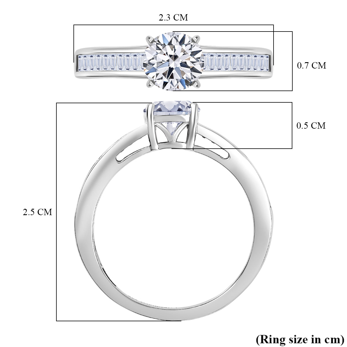 LUXURIANT 1.50 Ct. Lab Grown Diamond Ring in Rhodium Overlay Sterling Silver SGL Certified (SI-GH) V32627541 6