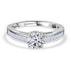Luxuriant Lab Grown Diamond SGL Certified (SI/GH) Ring in Rhodium Overlay Sterling Silver 1.50 Ct._8225828