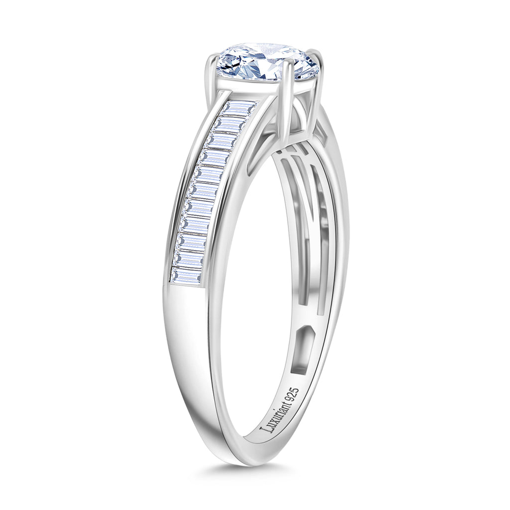 Luxuriant Lab Grown Diamond SGL Certified (SI/GH) Ring in Rhodium Overlay Sterling Silver 1.50 Ct._8225828_3