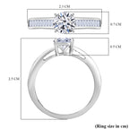Luxuriant Lab Grown Diamond SGL Certified (SI/GH) Ring in Rhodium Overlay Sterling Silver 1.50 Ct._8225828_5