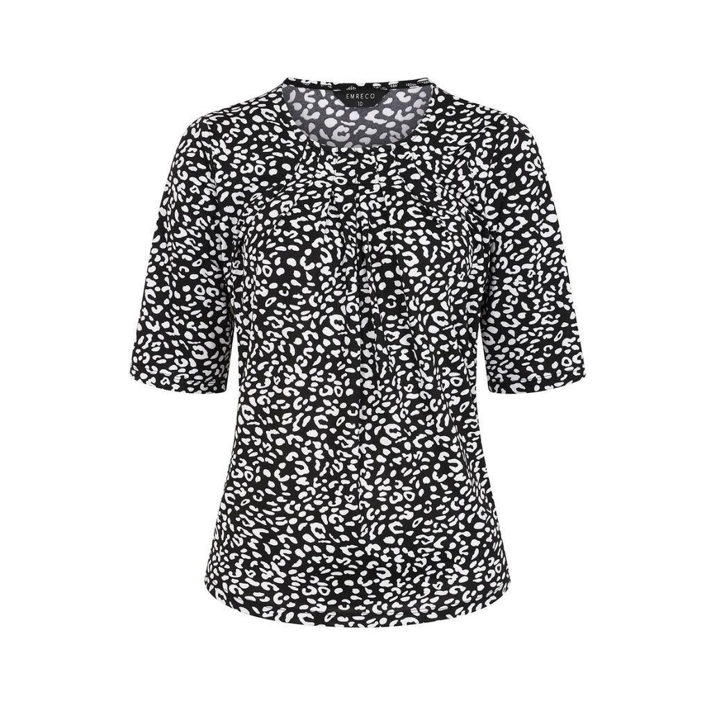 Emreco Pleated Neckline Blouse (Size 16) - Black_8226244