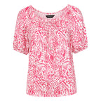 Emreco Short Sleeve Printed Top (Size 10) - Pink_8226275_1