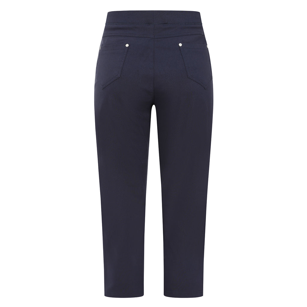 Emreco Bengaline Crop Trousers (Size 14) - Navy_8226296_1