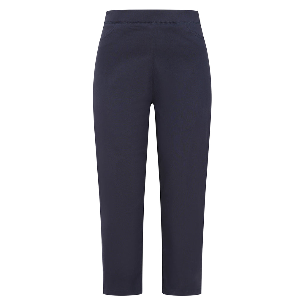 Emreco Bengaline Crop Trousers (Size 18) - Navy_8226298
