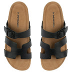 Dunlop Womens Hermy Open-Toe Cork Footbed Sandals with Adjustable Straps (Size 5) - Black_8227216