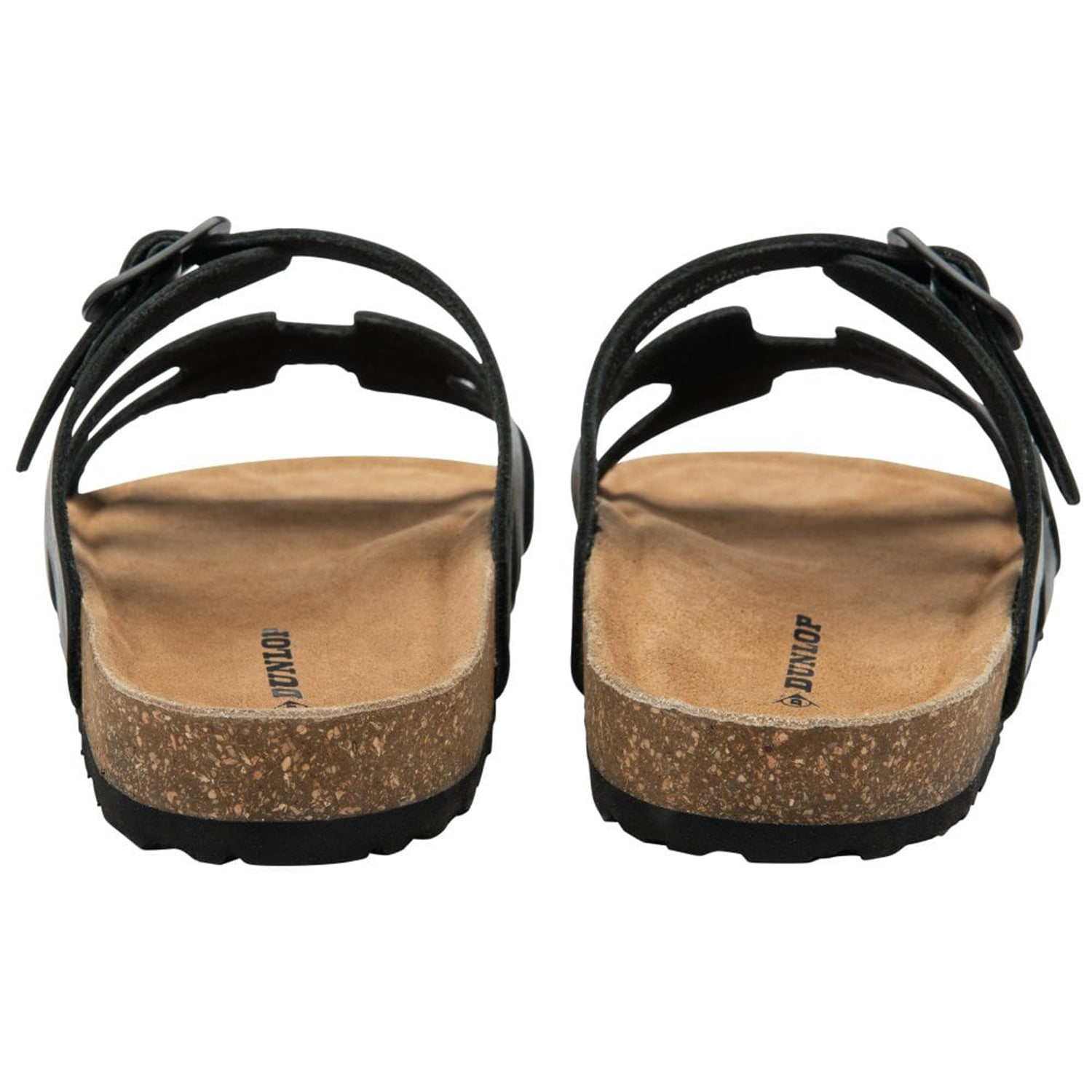 Dunlop Womens Hermy Open-Toe Cork Footbed Sandals with Adjustable Straps (Size 6) - Black V32527759 2