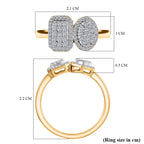 Luxuriant Lab Grown Diamond (SI/GH) Cluster Ring in 18K Vermeil Yellow Gold Plated Sterling Silver 0.50 Ct._8227560_5