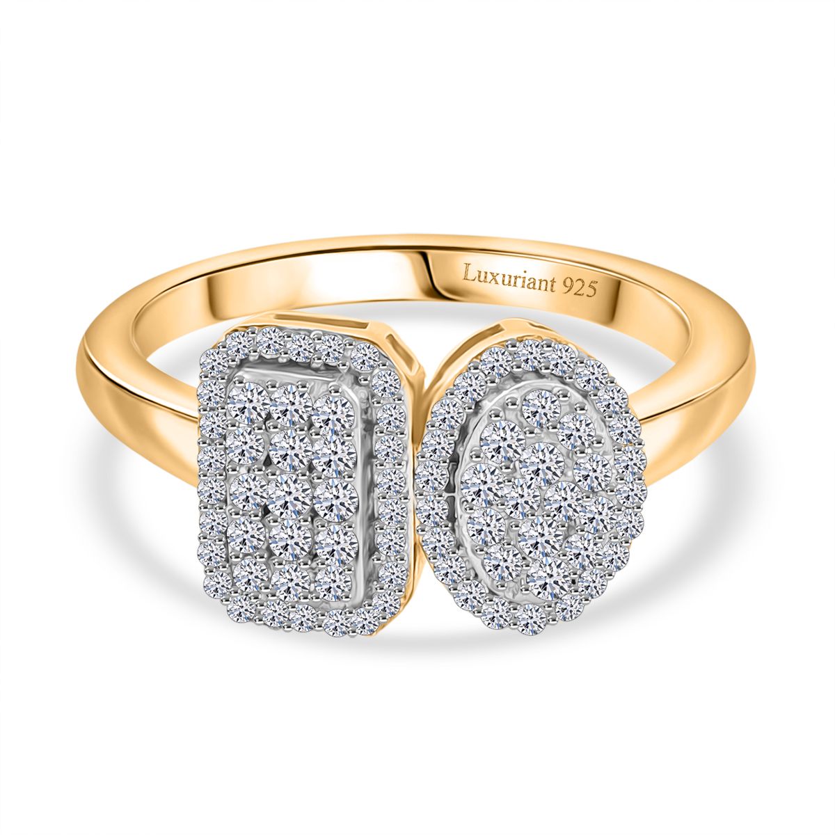 TOI ET MOI LUXURIANT Lab Grown Diamond (SI-GH) Ring in 18K Vermeil Yellow Gold Plated Sterling Silver 0.50ct 8227564 0