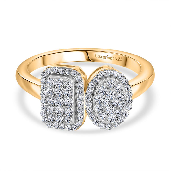 TOI ET MOI LUXURIANT Lab Grown Diamond (SI-GH) Ring in 18K Vermeil Yellow Gold Plated Sterling Silver 0.50ct 8227564 1