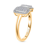 Luxuriant Lab Grown Diamond (SI/GH) Cluster Ring in 18K Vermeil Yellow Gold Plated Sterling Silver 0.50 Ct._8227564_3
