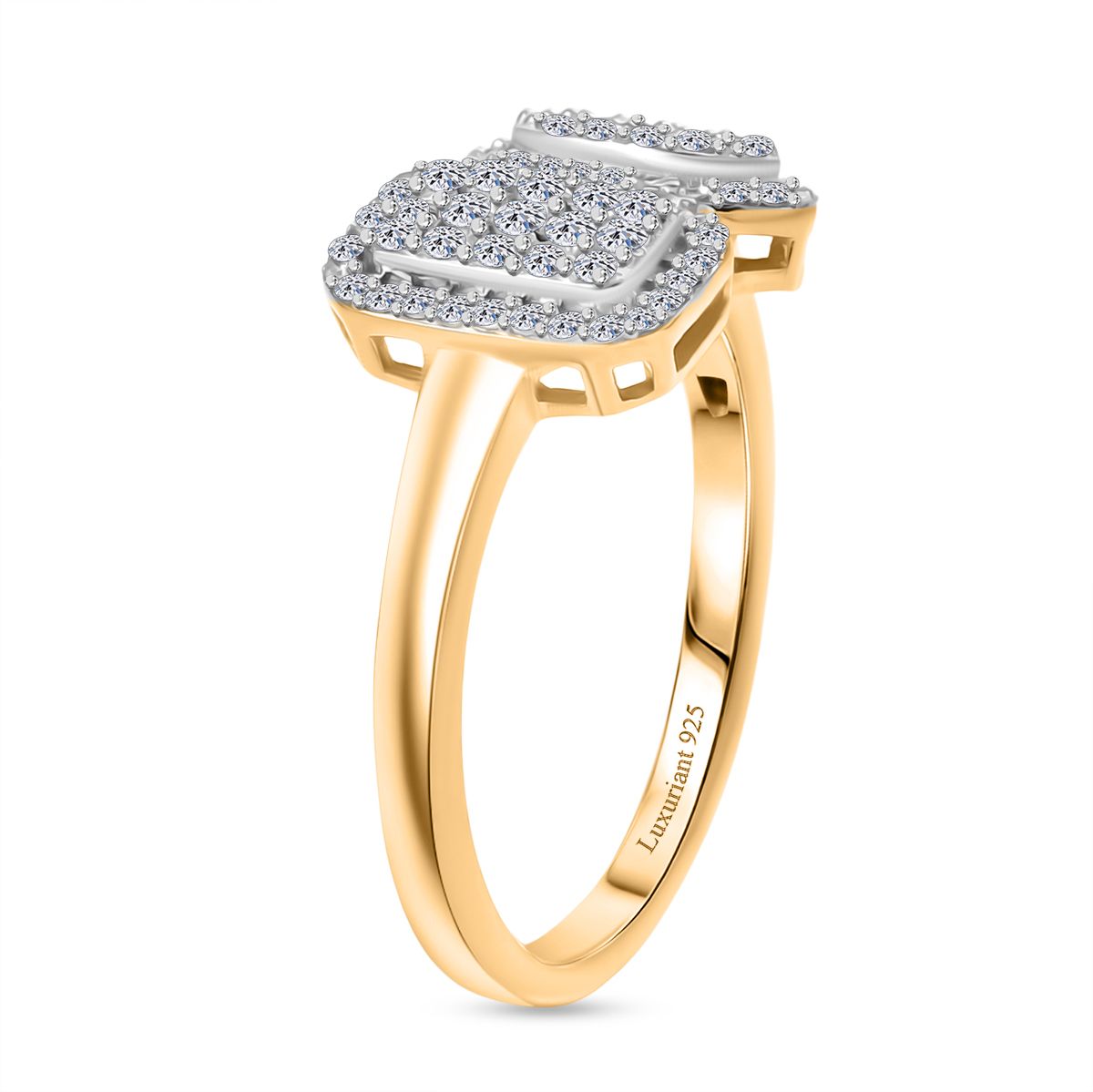 TOI ET MOI LUXURIANT Lab Grown Diamond (SI-GH) Ring in 18K Vermeil Yellow Gold Plated Sterling Silver 0.50ct 8227564 4