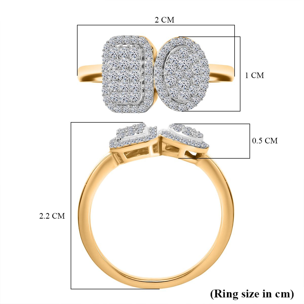 TOI ET MOI LUXURIANT Lab Grown Diamond (SI-GH) Ring in 18K Vermeil Yellow Gold Plated Sterling Silver 0.50ct 8227564 6
