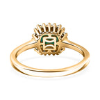 Luxuriant - Lab Grown Zambian  Emerald & Lab Grown Diamond (SI/GH)  Ring in 18K Vermeil Yellow Gold Plated Sterling Silver 1.16 Ct._8227773_4
