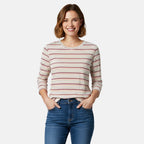 Charlotte West 100% Cotton Boat Neck Striped T-Shirt (Size 10) - Multi Colour_8228322