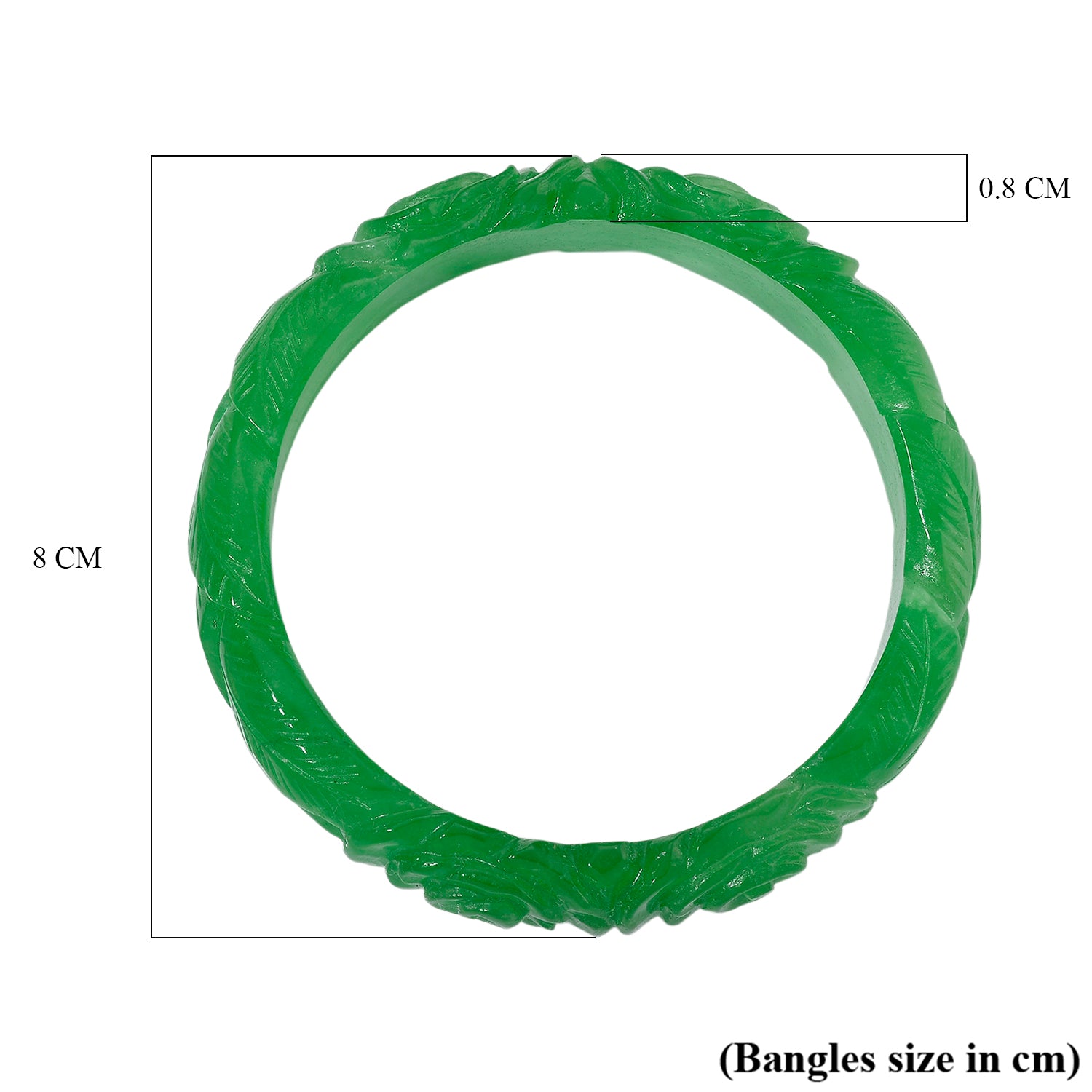 Limited Edition Rose Carved Green Jadeite Jade Bangle (Size 7.5) 300.00 Ct. 8228463 10