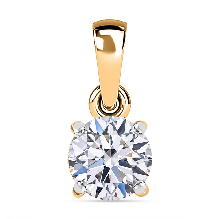 LUXURIANT 1 Ct. Lab Grown Diamond Pendant in 9K Yellow Gold SGL Certified (SI-GH) 8228491 1