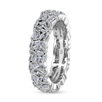 Luxuriant Lab Grown Diamond Band (SI/GH) Ring in Rhodium Overlay Sterling Silver 1.00 Ct._8228668_3