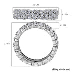 Luxuriant Lab Grown Diamond Band (SI/GH) Ring in Rhodium Overlay Sterling Silver 1.00 Ct._8228669_5