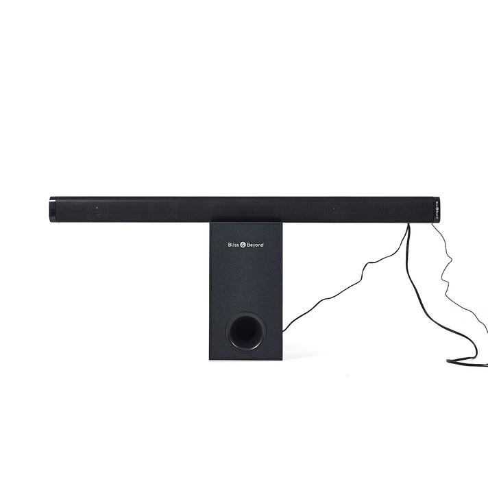 Bliss &amp; Beyond Home Theatre Sound Bar with Wired Sonic Subwoofer - Black 8229272 1