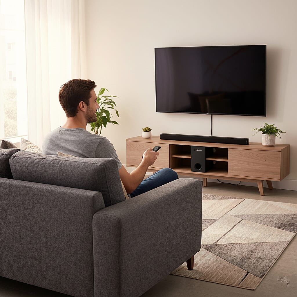 Bliss &amp; Beyond Home Theatre Sound Bar with Wired Sonic Subwoofer - Black 8229272 2