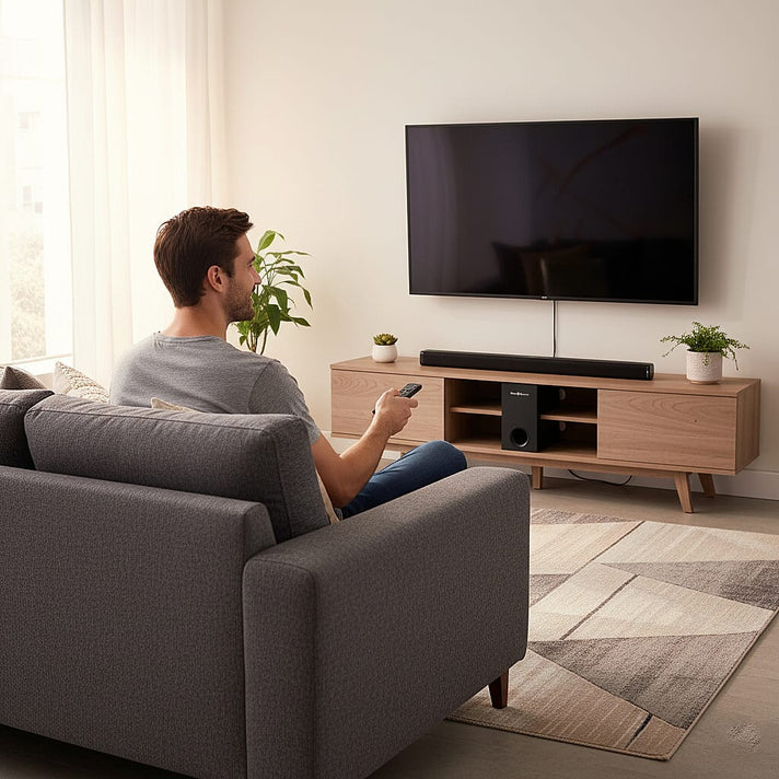 Bliss &amp; Beyond Home Theatre Sound Bar with Wired Sonic Subwoofer - Black 8229272 2