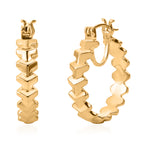 EverTrue Bronzella Collection - Full Hoop Earring with Clasp in 18K Gold Plating_8229407