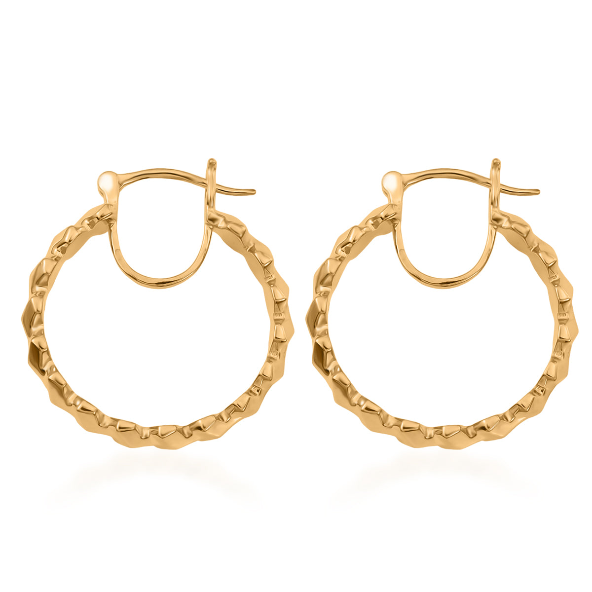 EverTrue Bronzella Collection - Full Hoop Earring with Clasp in 18K Gold Plating 8229407 4