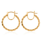EverTrue Bronzella Collection - Full Hoop Earring with Clasp in 18K Gold Plating_8229407_3
