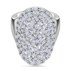 Luxuriant Lab Grown Diamond (SI/GH) Ring in Rhodium Overlay Sterling Silver 1.50 Ct, Silver Wt. 5.50 Gms._8230689